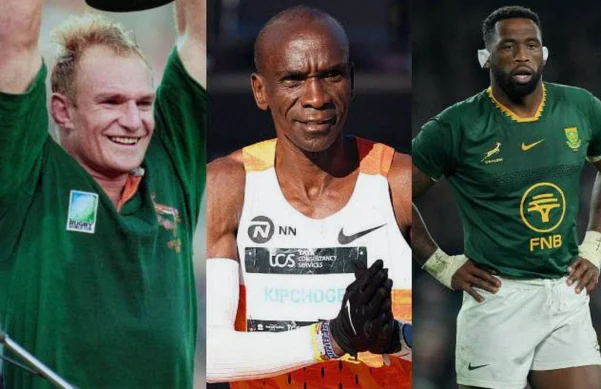 Eliud Kipchoge wird in Kapstadt emotional, lobt Siya Kolisi und Francois Pienaar