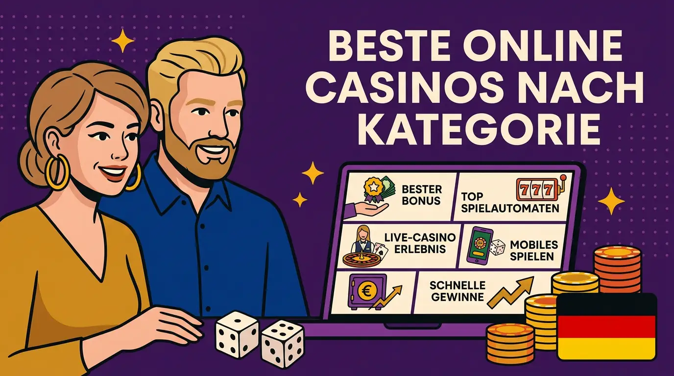 Beste Online Casinos nach Kategorie