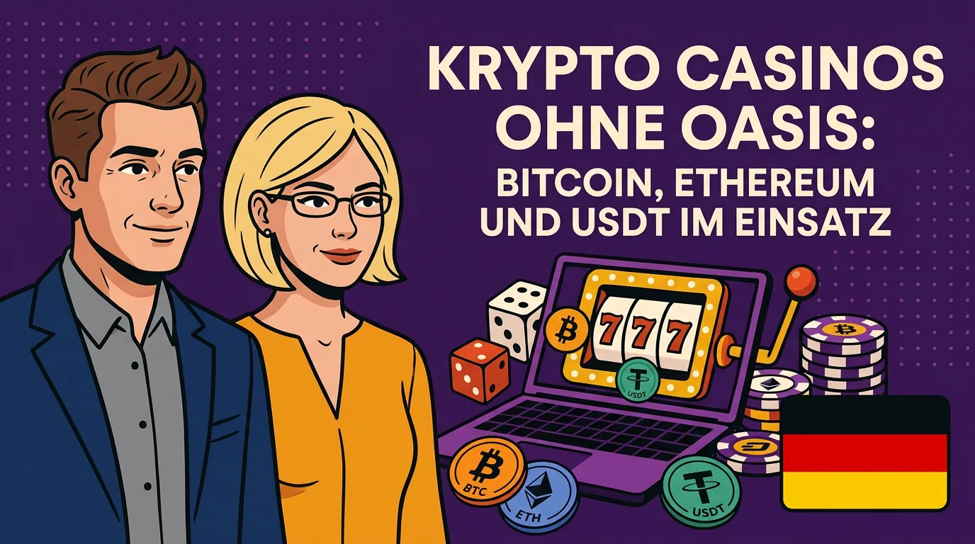 Krypto Casinos ohne OASIS: Bitcoin, Ethereum und USDT im Einsatz
