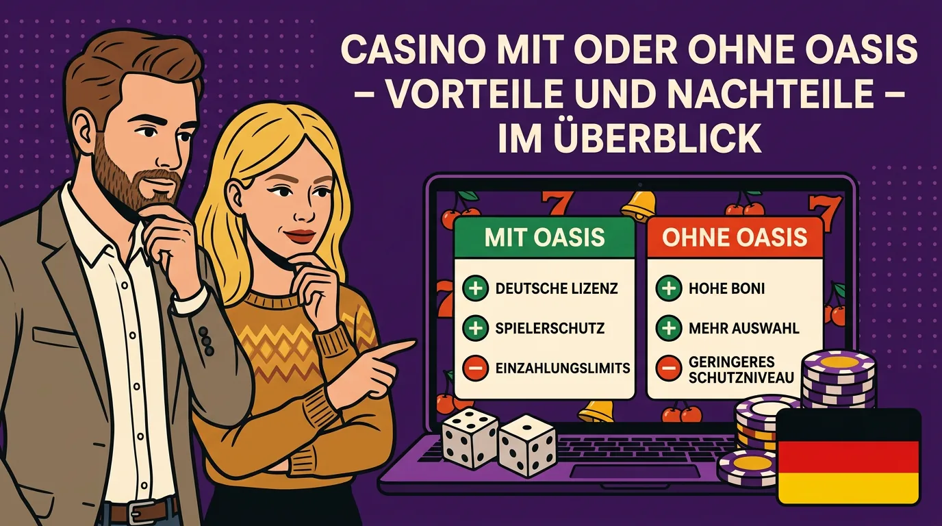 Casino mit oder ohne OASIS - Vorteile und Nachteile im Ueberblick