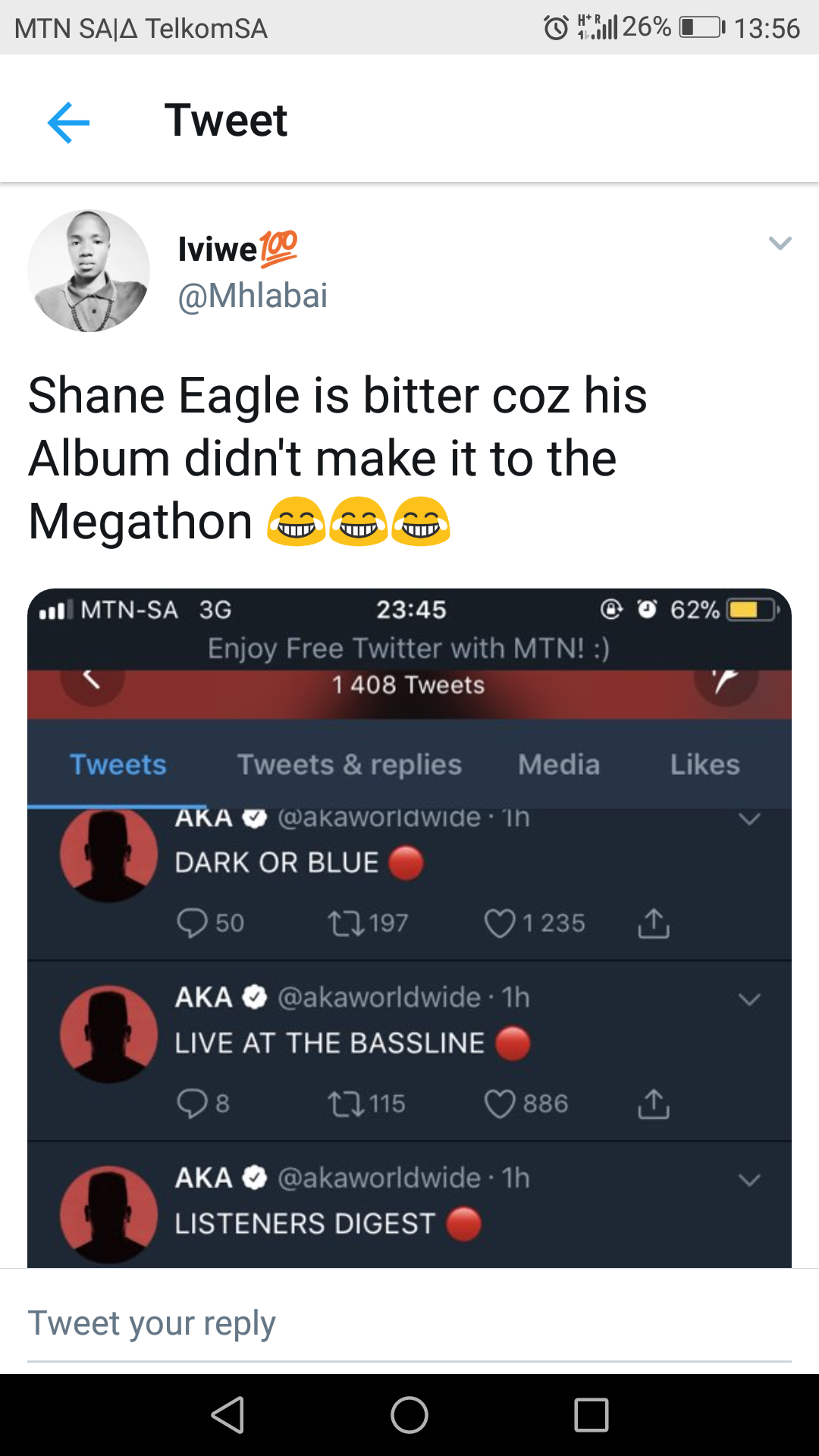 Shane Eagle touches AKA's blood