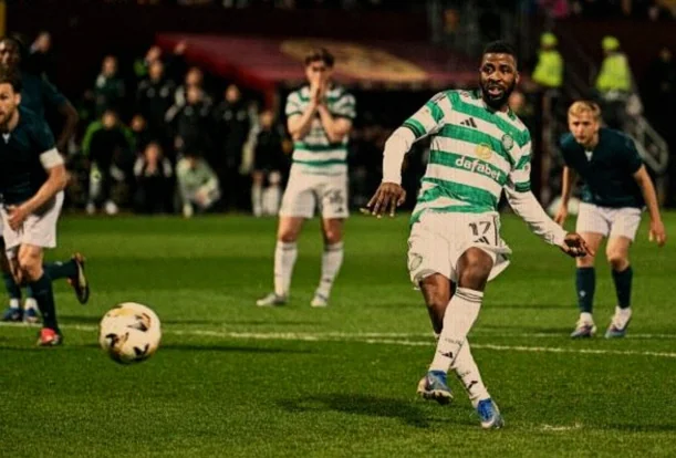 Iheanacho Celebrates as Celtic Beat Hearts to Secure Scottish Premiership Title