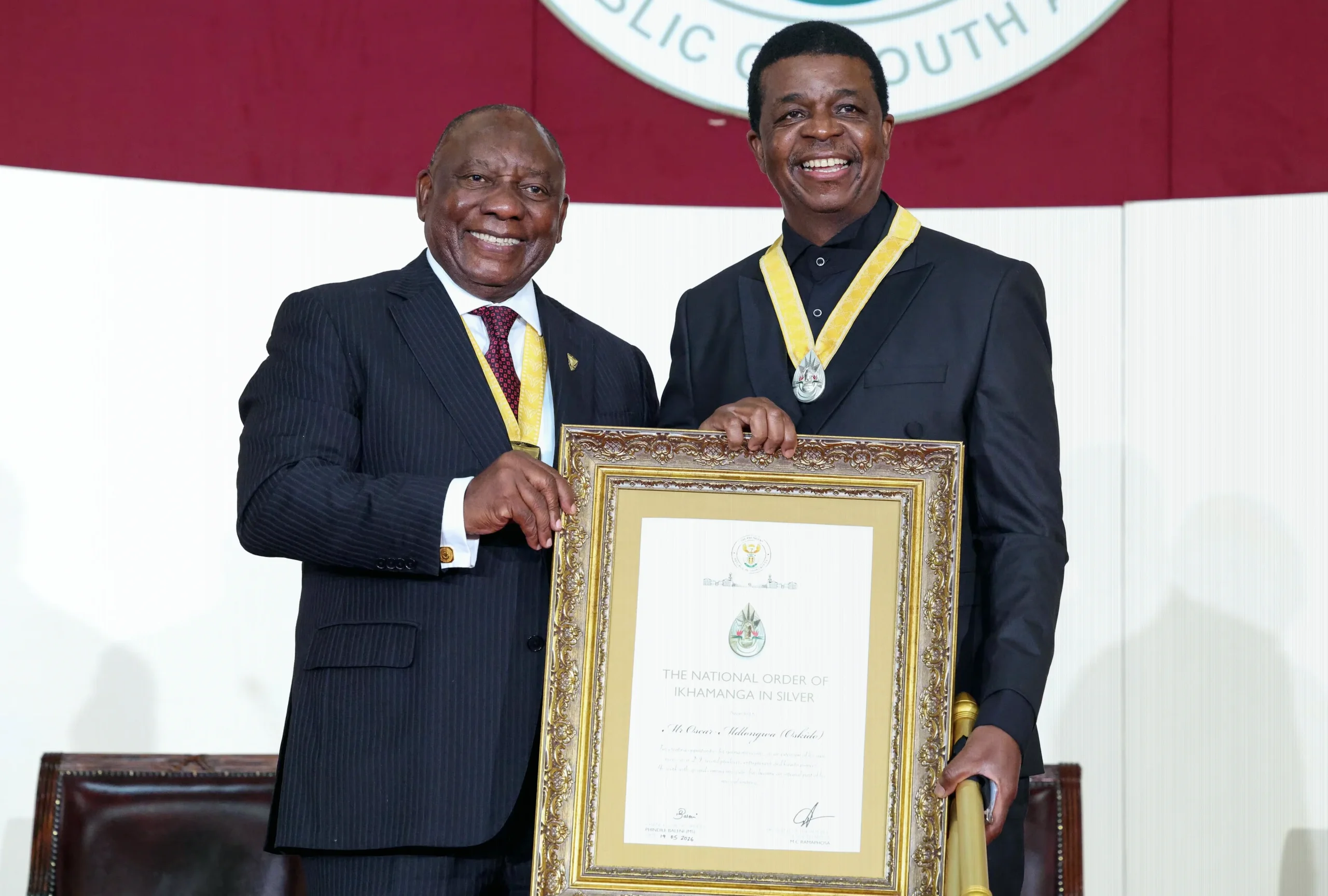 Oskido Wins Silver Order of Ikhamanga, Honors Kalawa Jazmee Family