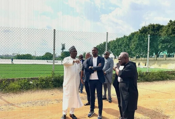 Samson Adamu Praises NFF’s Hostel and Training Pitch Upgrade at Abuja Stadium