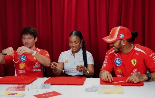 Nomzamo Mbatha Soaks Up Budapest Motorsport Scene With Hamilton and Leclerc
