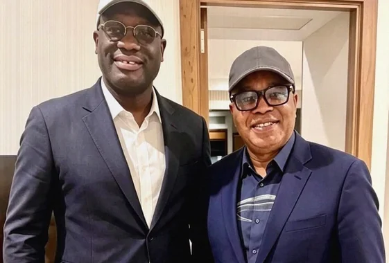 Bendel Insurance Chairman Tenebe Holds London Talks with FIFA Agent Drew Uyi