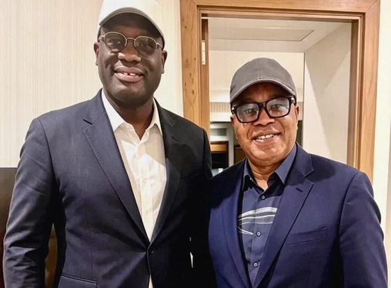 Bendel Insurance Chairman Tenebe Holds London Talks with FIFA Agent Drew Uyi