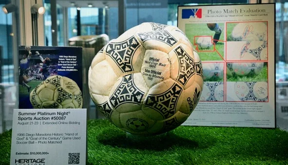 Maradona’s ‘Hand of God’ World Cup Ball Sells for $3.35 Million