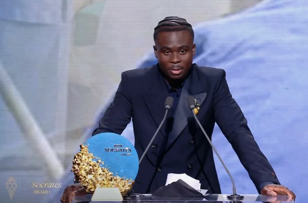 Bukayo Saka Receives 2026 Sócrates Award for Humanitarian Work