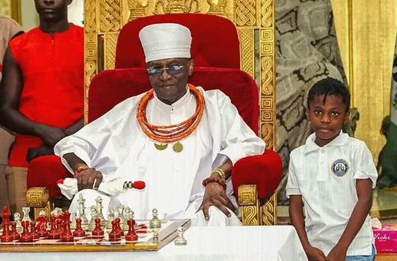 Benin Monarch Honours Eight-Year-Old Chess Talent Iyobosa