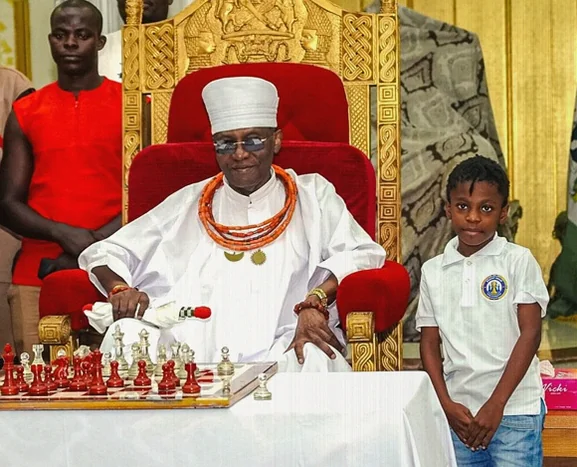 Benin Monarch Honours Eight-Year-Old Chess Talent Iyobosa