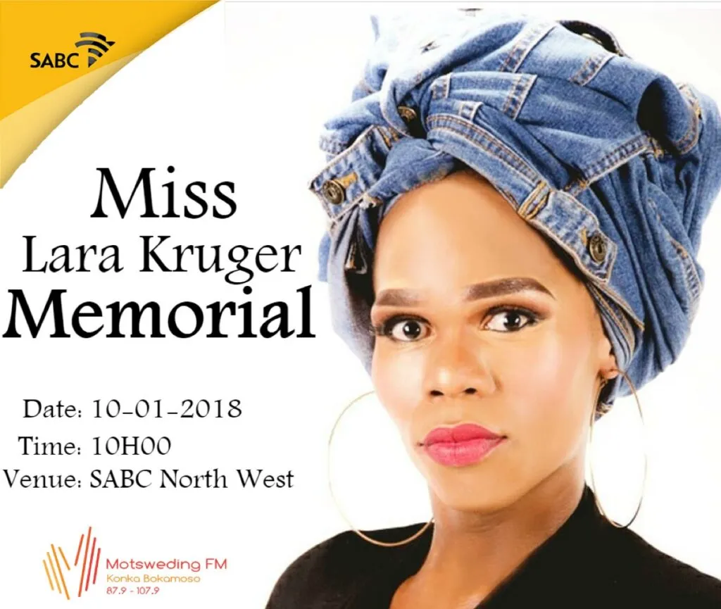 Lara Kruger memorial & funeral service details