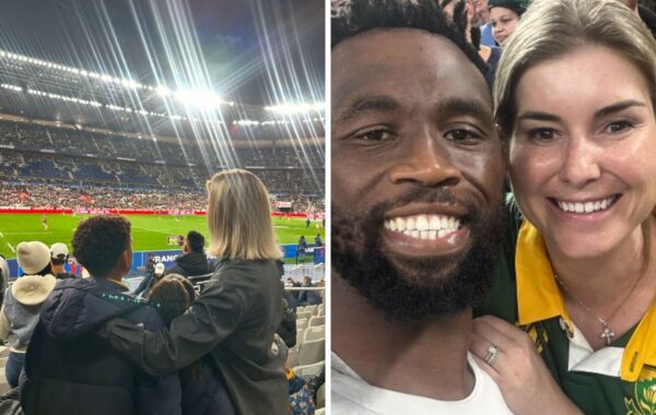 Rachel Kolisi runs into Alfie Enoch in Cape Town