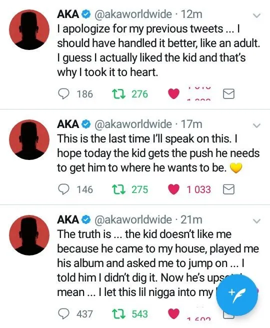 Shane Eagle touches AKA's blood