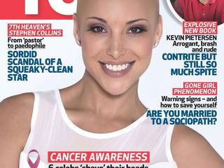 Lee-ann Liebenberg “shaves” head is support of Cancer