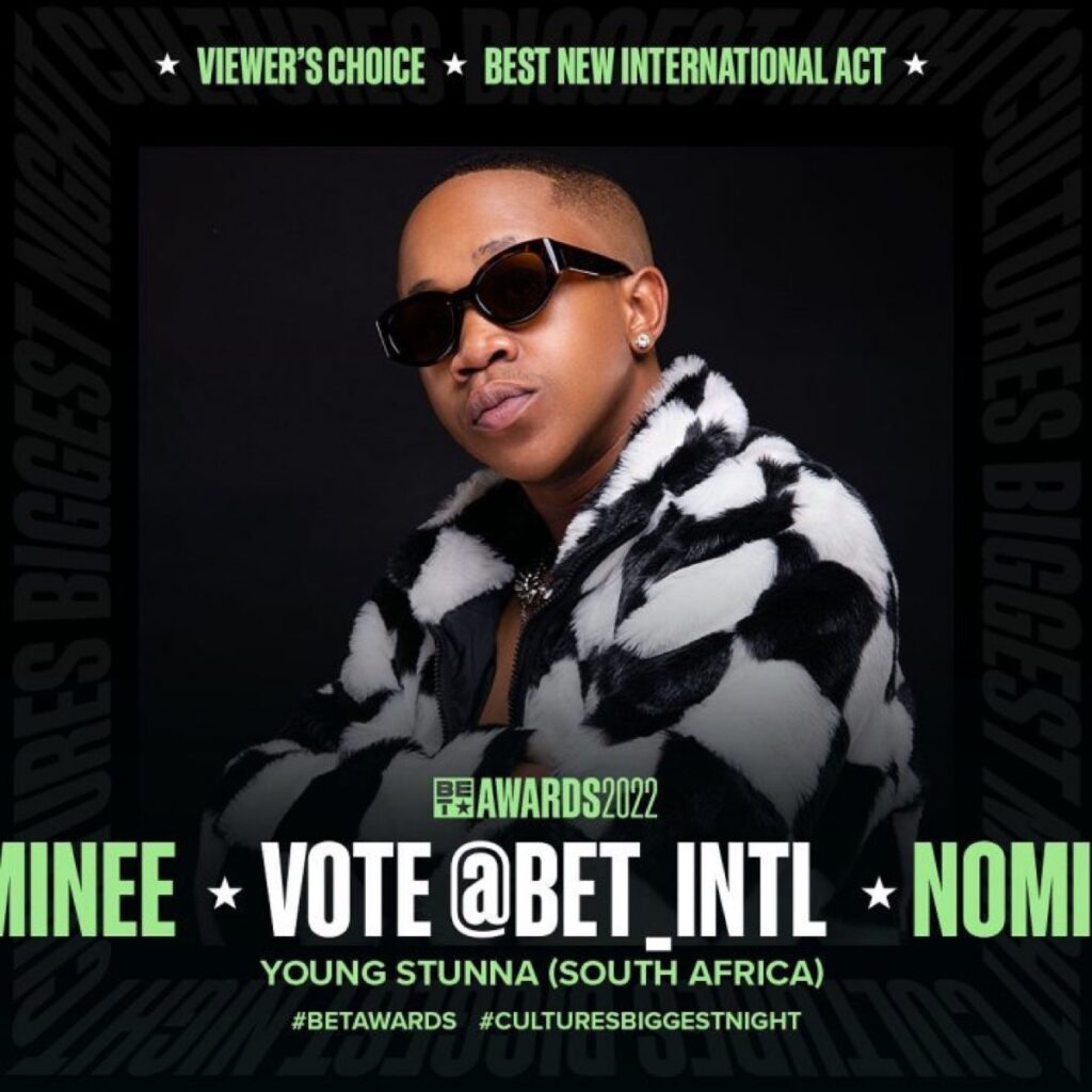 Young Stunna Bags International BET Award Nomination