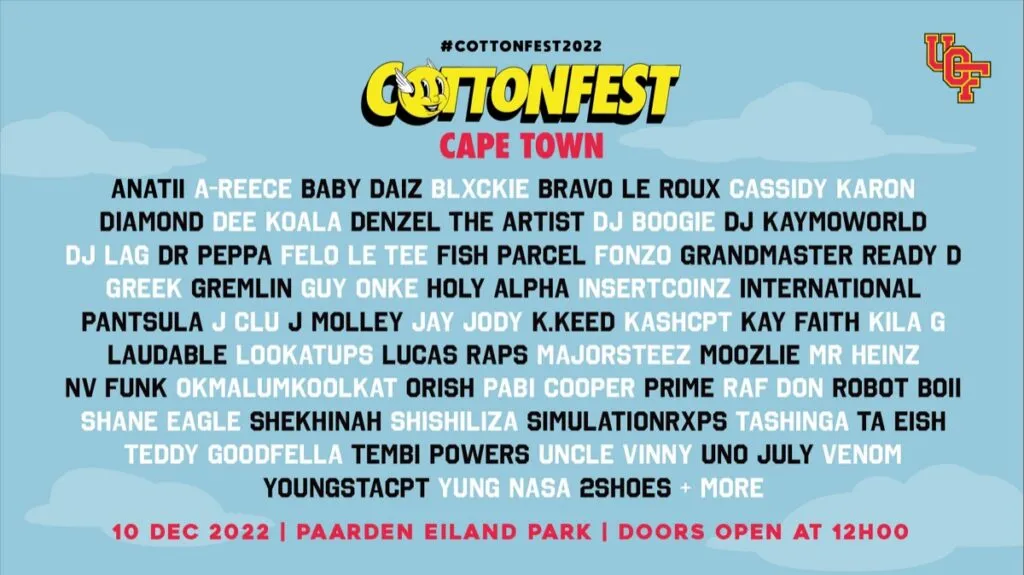 Must-See-List: Cotton Fest Cape Town Lineup Revealed And It’s HOT