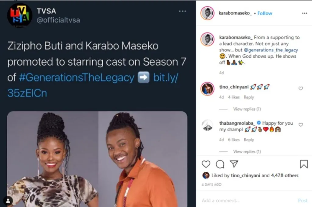 Karabo Maseko Promoted On Generations The Legacy