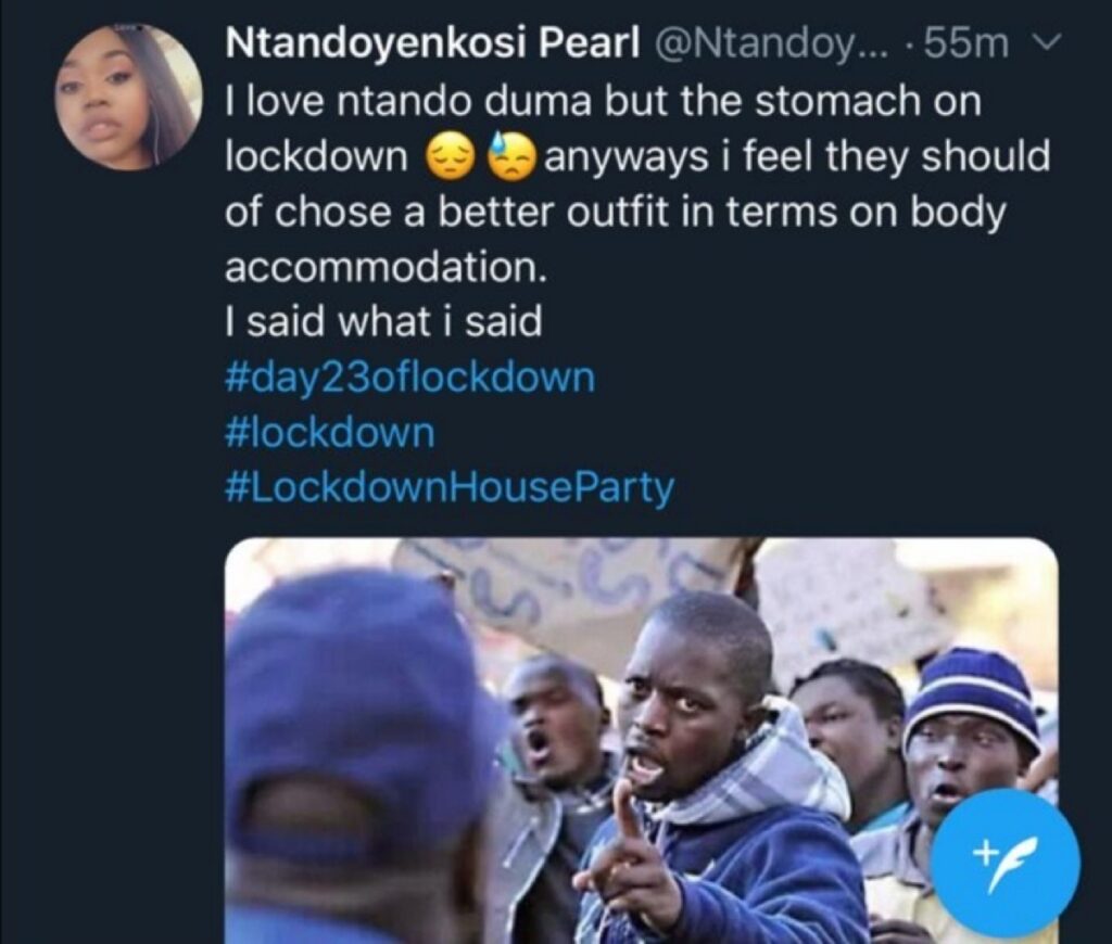 Ntando Duma Claps Back At Body Shamer