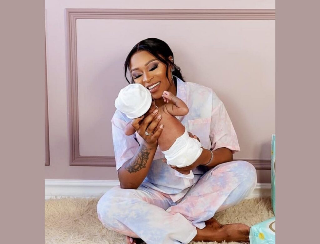 DJ Zinhle Shares Snaps Of Her Newborn