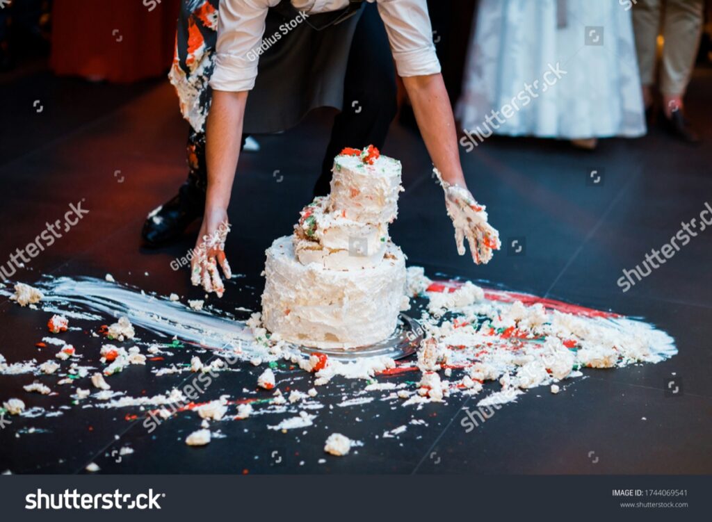 OPW: Falling cake almost ruins wedding