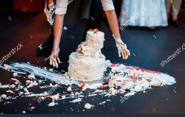 OPW: Falling cake almost ruins wedding