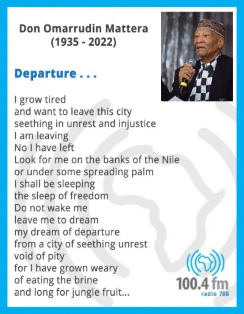 Tributes Pour In For Renowned Poet Don Mattera