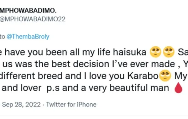 Mphowabadimo Shares Threatening Messages