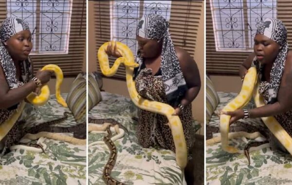 Gogo Maweni’s Snake Has Grown Even Bigger