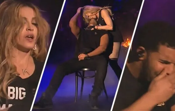 WATCH: Drake’s face after Madonna kisses him