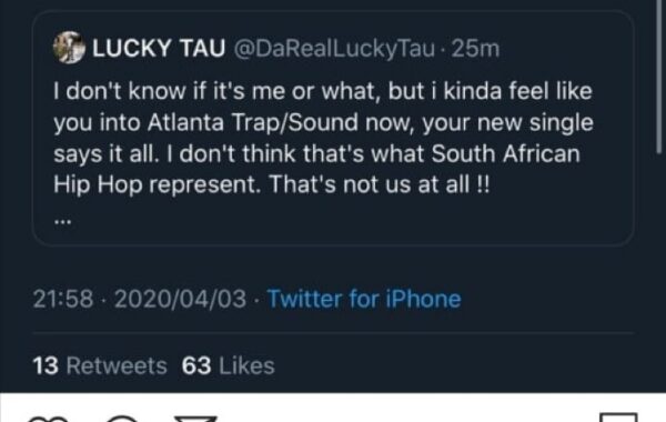 AKA Advises Nasty C Not To Make The Same Mistakes He Did