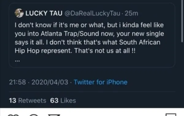 AKA Advises Nasty C Not To Make The Same Mistakes He Did