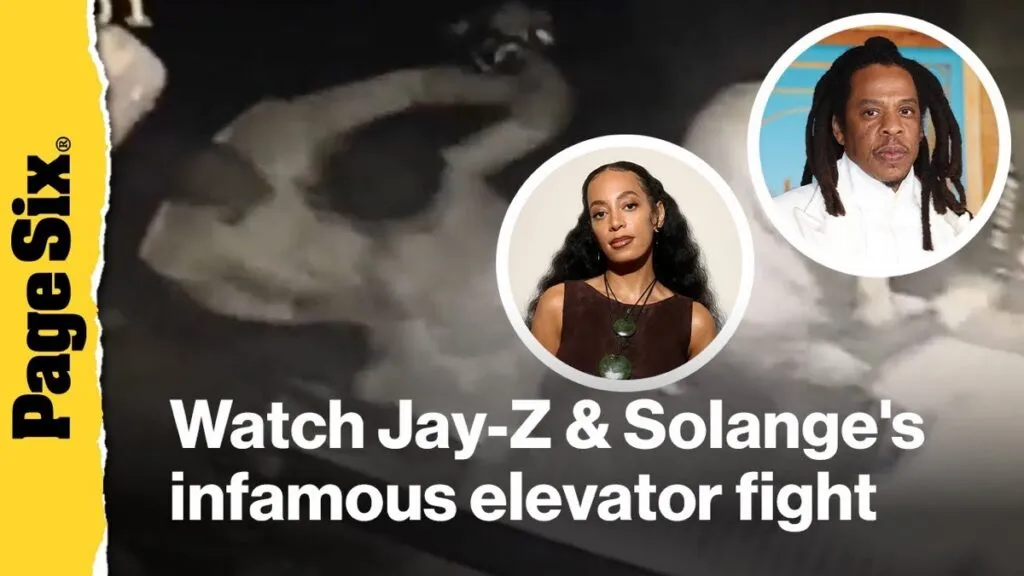 Solange KLAPS! Jay-Z in an elevator