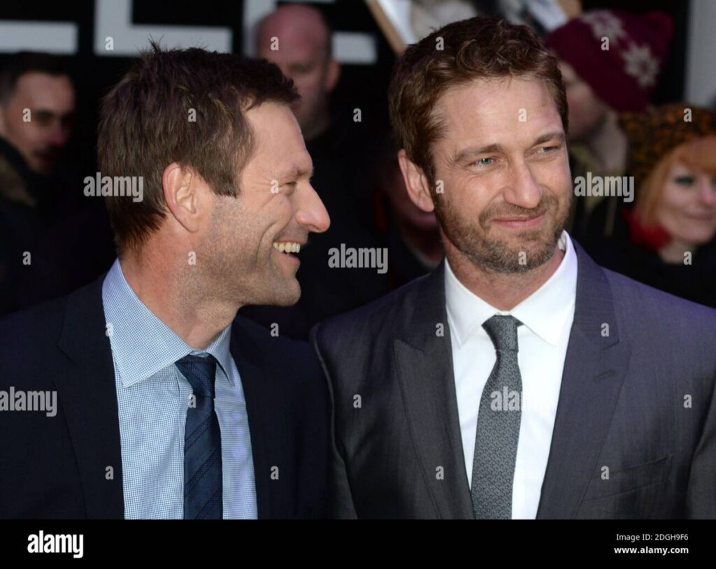 Aaron Eckhart bonds with Gerard Butler