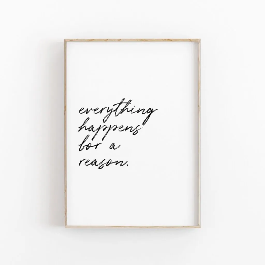 Everything for a reason