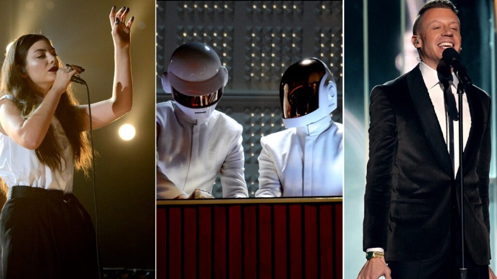 Daft Punk, Macklemore, Lorde all win big at Grammies