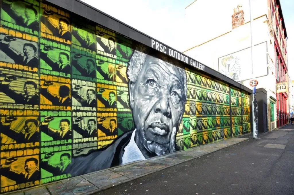 Nelson Mandela tribute wall