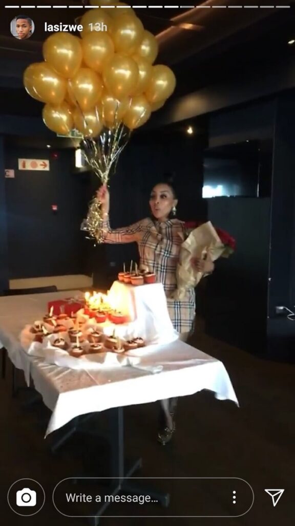 Snot en trane at Khanyi Mbau’s surprise party