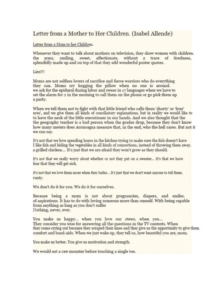 Annie’s Heartfelt Letter To Her Children