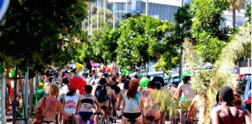 World naked bike ride: Cape Town