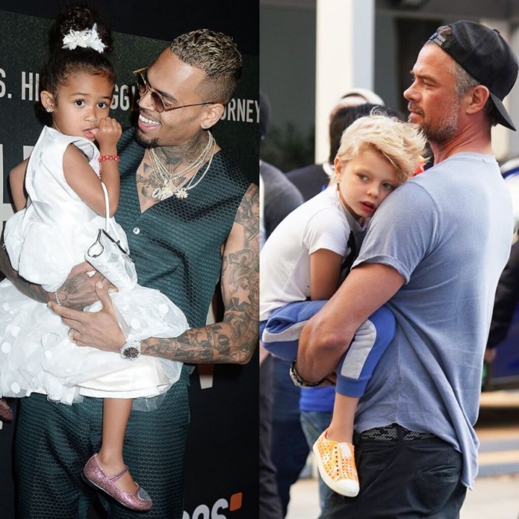 Celeb dads and their children