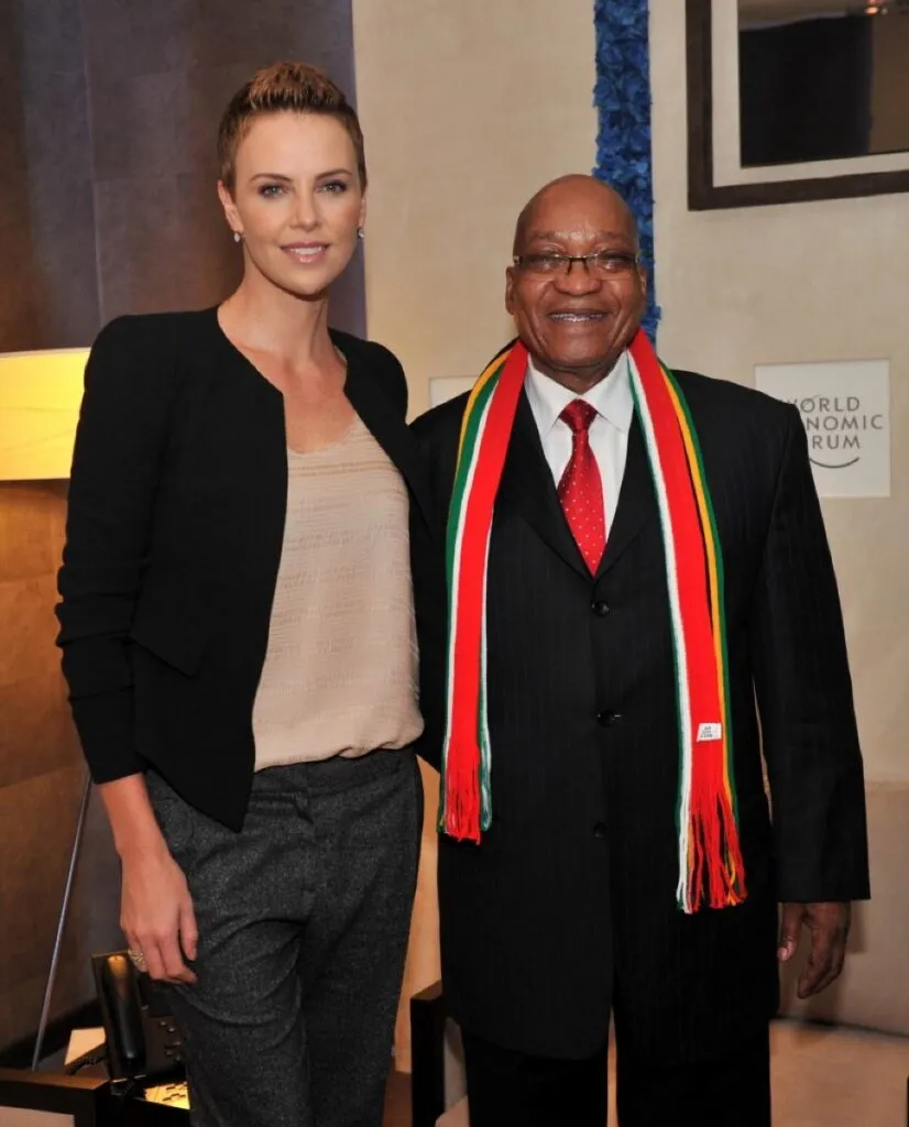Zuma Congratulates Charlize