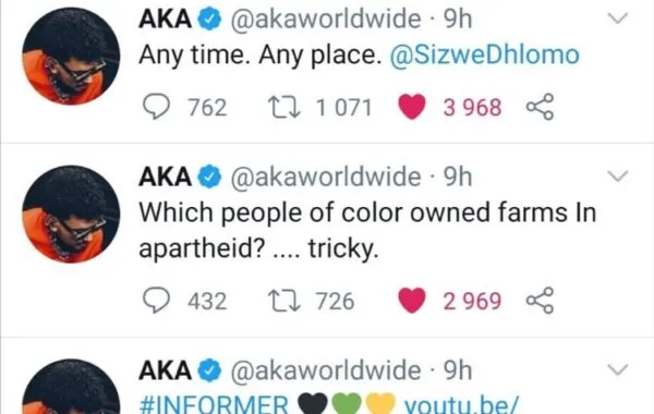 AKA Speaks On That Sizwe Dhlomo Beef