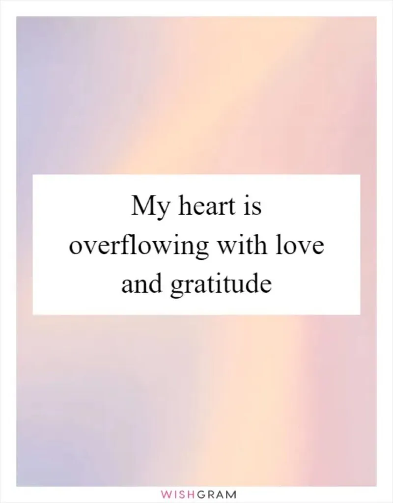 “My Heart Is Overflowing With Gratitude”