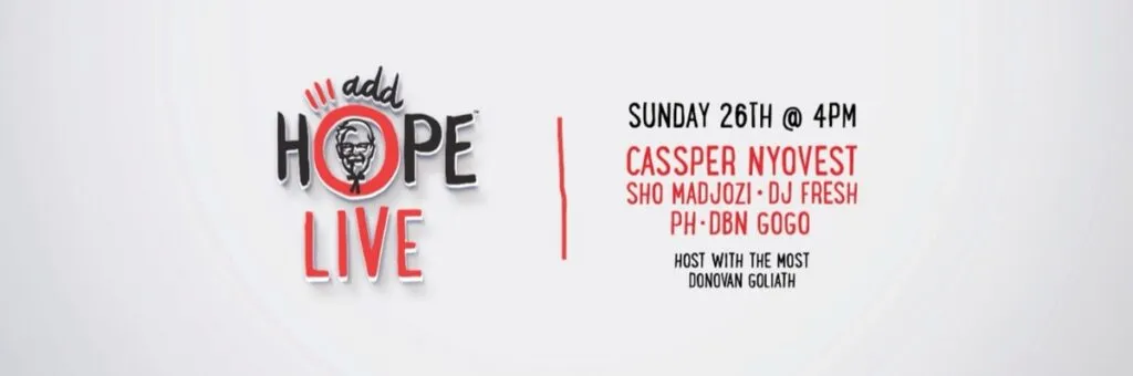 KFC hosts Add Hope Live concert to help raise funds for COVID-19 relief