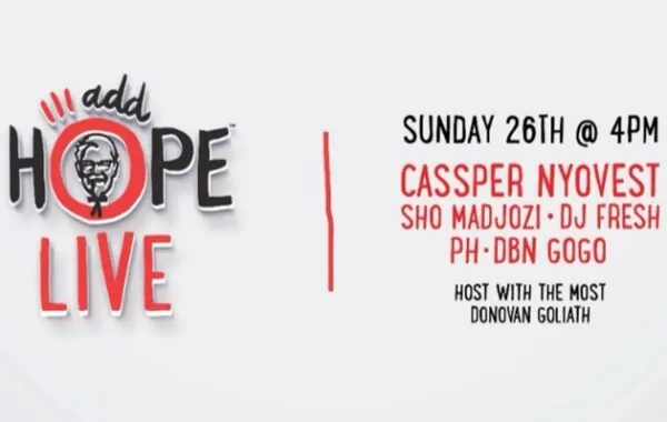 KFC hosts Add Hope Live concert to help raise funds for COVID-19 relief