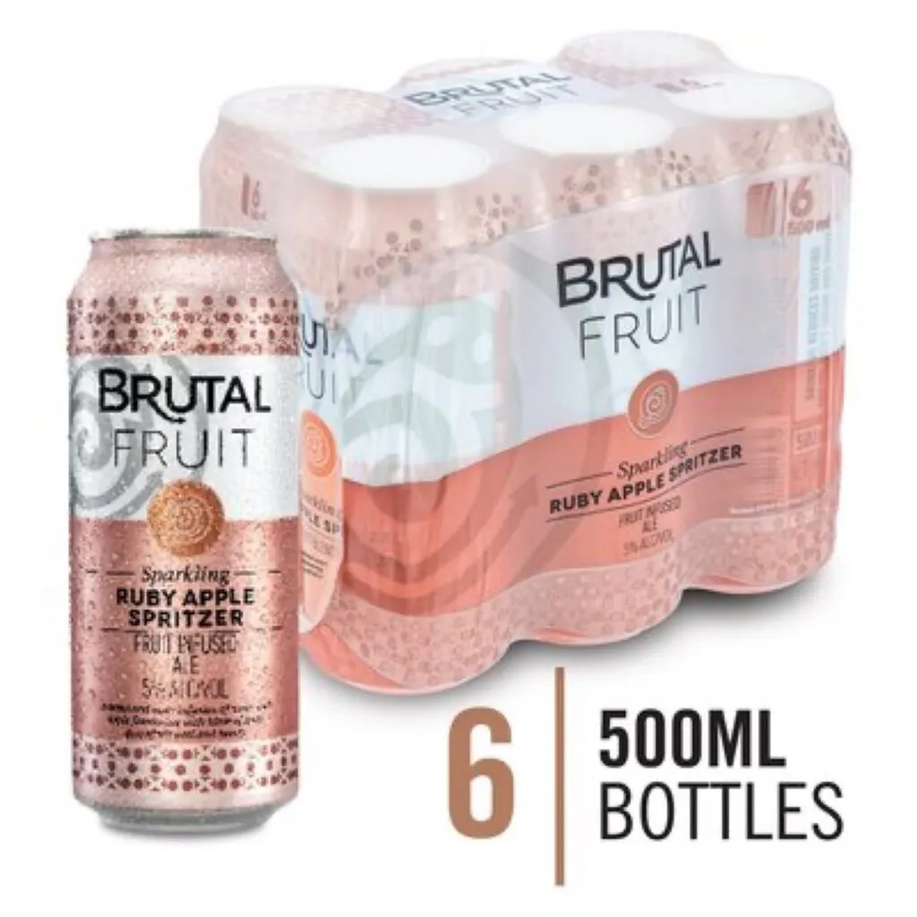 WIN a six-pack of Brutal Fruit Ruby Apple Spritzer