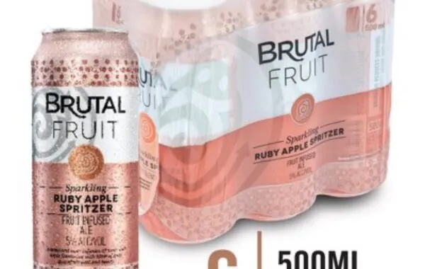WIN a six-pack of Brutal Fruit Ruby Apple Spritzer